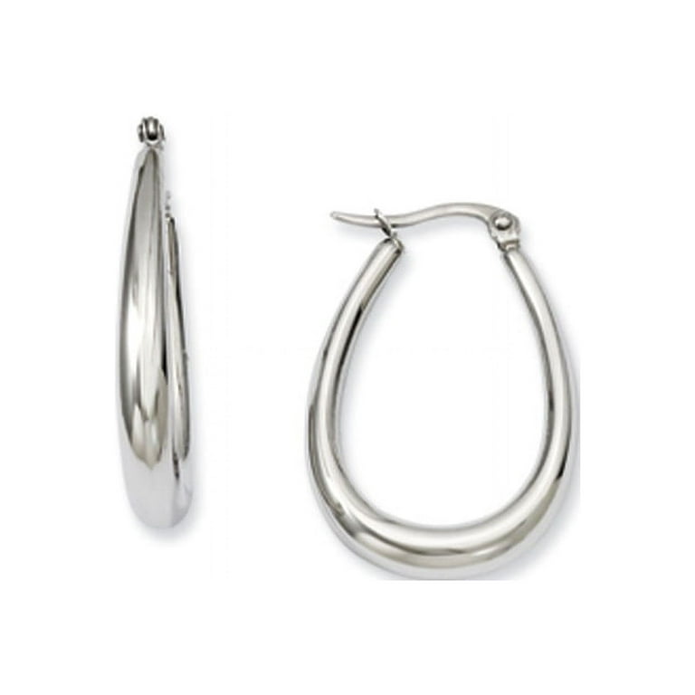 Stainless steel hoop earrings best sale walmart