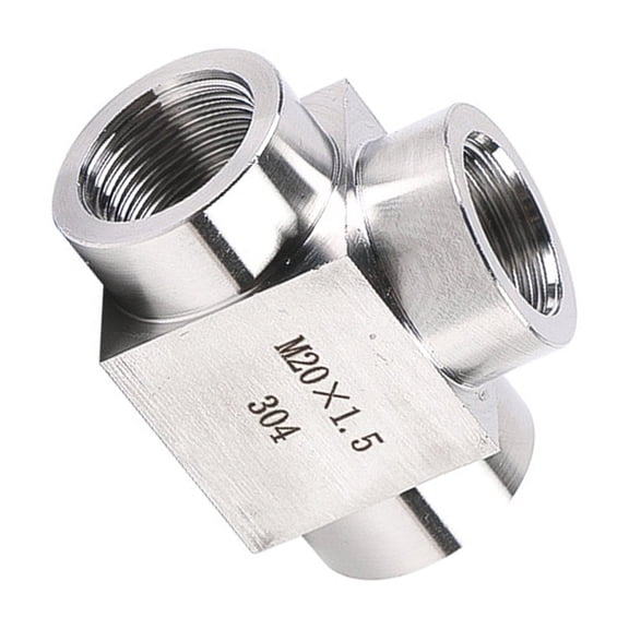 Stainless Steel Tees Connectors With Internal External Threads Reinforced Structure for Water Pipeline Systems