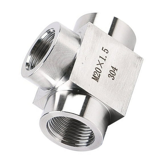 Stainless Steel Tees Connectors With Internal External Threads Reinforced Structure for Water Pipeline Systems