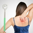thumbnail image 1 of Stainless Steel Telescopic Back Scratcher Extendable Massage Tool for Adults Instant Itch Bear Rake Design, 1 of 4