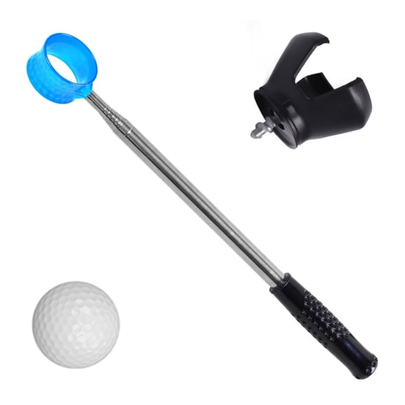 Stainless Steel Telescopic Ball Pickers Training Tool Portable Golf Ball Grabbers Pick Up Grabbers for Golfers Enduring