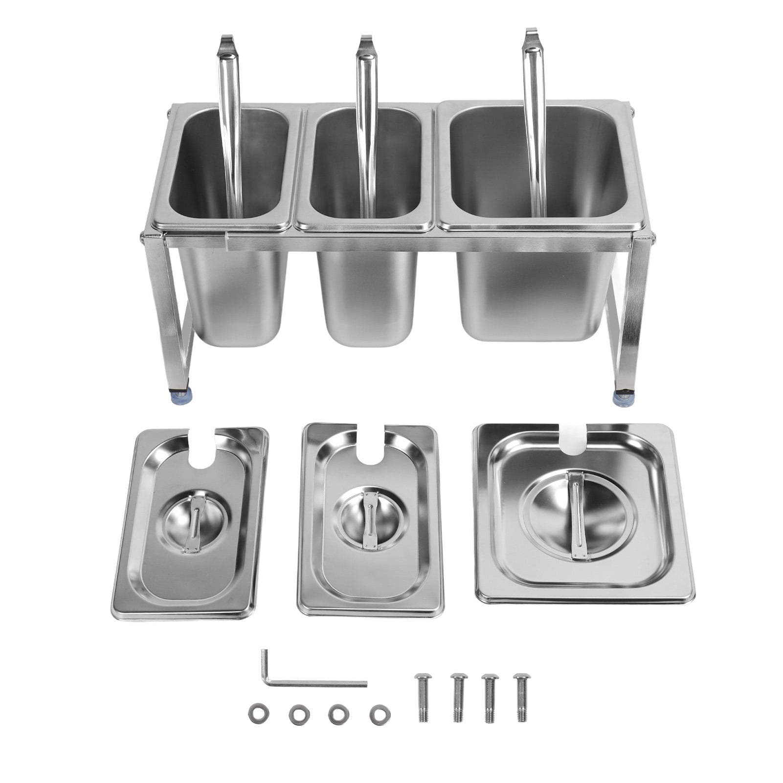 Stainless Steel Telescopic Jam Pot with Holder Condiment Dispenser Rack ...