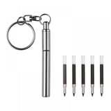 Utility Key Ring Stainless Steel Telescopic Pen with Metal Key Ring, Telescoping Pen ...