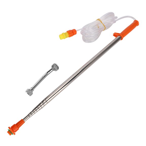 Stainless Steel Telescopic Sprayer Rod 22.1 in / 56.2 cm Extension Wand with Brass Spray Nozzle Kit for Professional Garden Lawn and Agricultural Fruit Tree Sterilization Disinfection
