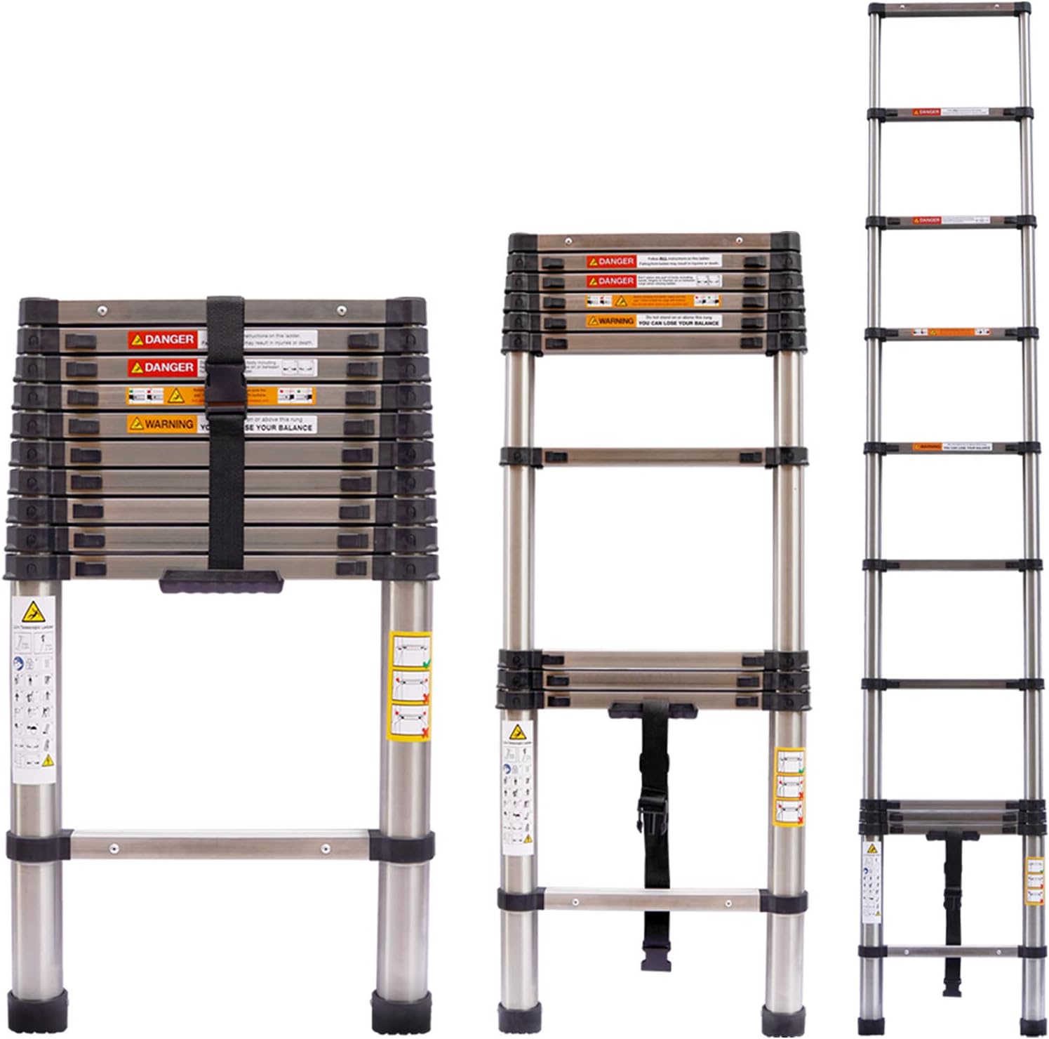 Extendable Ladders Stainless Steel Telescoping Ladder 5M/16.4FT ...