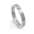 thumbnail image 1 of Stainless Steel Tension Set Solitaire Ring, 1 of 2