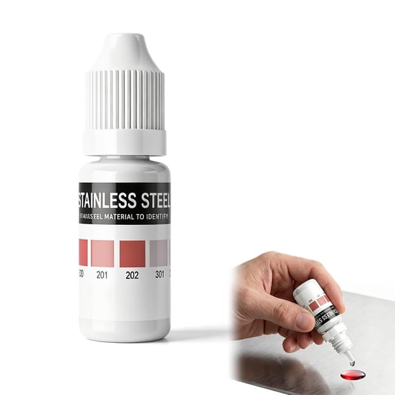 Stainless Steel Test Liquid, 10ml Metal Material Detection Reagent, Rapid Color Reaction for Kitchen Lab Inspection(1Pcs)