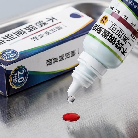 Stainless Steel Test Liquid, 15ml Detection Reagent, Rapid Tableware with Analysis Solution, Portable Pack for Material Testing Kitchen Lab
