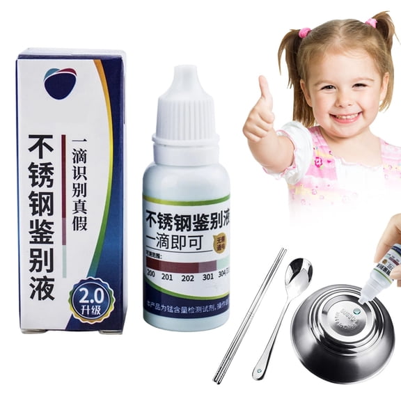 Stainless Steel Test Liquid 15ml Metal Detection Reagent Rapid Composition Analysis Solution Quick Color Change for Industrial Kitchen Tableware Material Inspection Portable Use