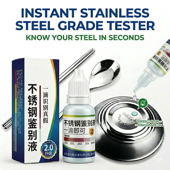 Stainless Steel Test Liquid,Testing Solution Detection Reagent,Tableware Detection Liquid For Test Steel,Utility with Easy Use for Stainless Steel Tableware,Utensils