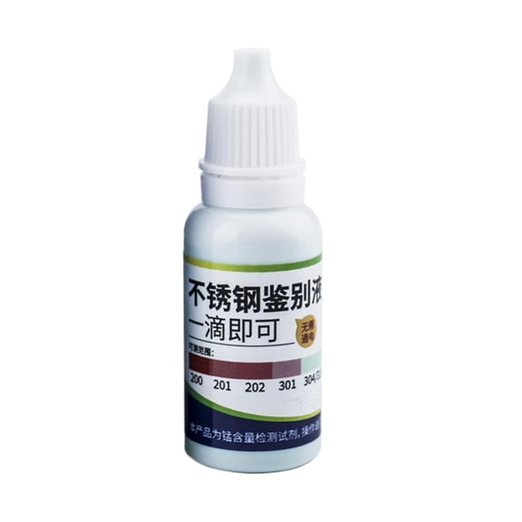 Stainless Steel Testing Liquid for 304 and 316 Grades, 15ml Rapid Metal Detection Reagent, Instant Identification Solution for Kitchen and Industrial Use