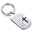 thumbnail image 1 of Stainless Steel The Serenity Prayer Dog Tag Keychain Circle Ring, 1 of 2