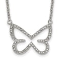 thumbnail image 1 of Stainless Steel Themed Necklace Chain Polished w/CZ Butterfly 18in 18 inch, 1 of 6