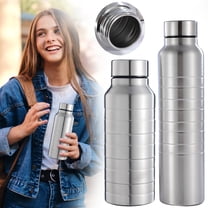 Stainless Steel Thermal Bottle with Cup Vacuum Insulated Bottle for Hot and Cold Drinks Coffee Cup Travel Mug Vacuum Flask for Tea 650Ml