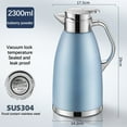 thumbnail image 1 of Stainless Steel Thermal Carafe with Lid, 2.3L Insulated Coffee Pot with Built-in Filter, Leak-Proof Design, Heat-Resistant Handle for Hot & Cold Beverages, 1 of 3