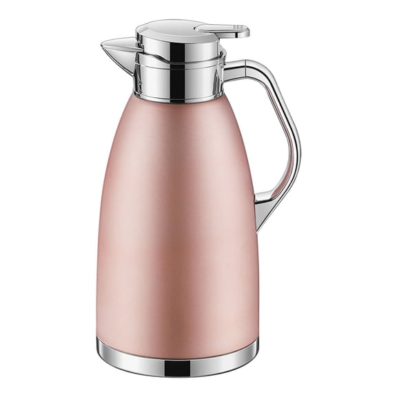 Stainless Steel Thermal Carafe with Lid - 2.3L Leak-Proof Insulated Beverage Dispenser (Built-in Filter)