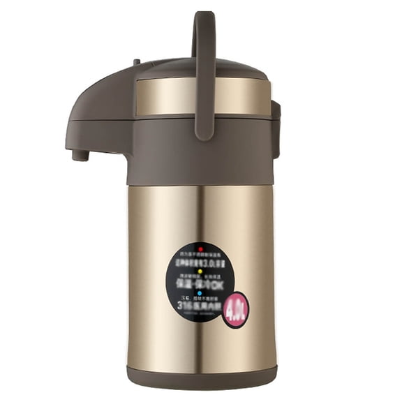 Stainless Steel Thermal Coffee Carafe,Double Wall Vacuum Insulated Thermos Airpot with Pump,Large Water Coffee and Beverage Dispenser,Insulated Pump Coffee Airpot