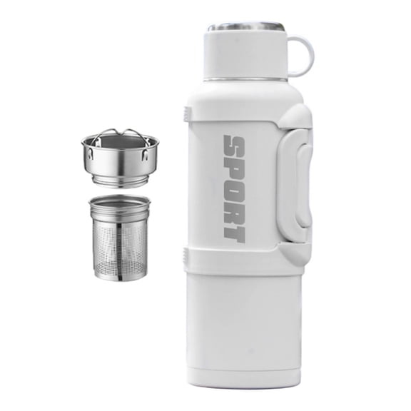 Stainless Steel Thermal Flask With Versatile Lid Perfect For Camping And Hiking