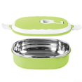 thumbnail image 1 of Stainless Steel Thermal Lunch Box, Leakproof Portable Thermal Food Container, Wide Mouth Vacuum Design, for Student Office Hot Food and Soup Storage, Green, 1 of 5