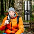 thumbnail image 1 of Stainless Steel Thermos under $5! Xqxayjr Portable Stainless Steel Insulated Cup,800ml Large Capacity Thermos with Carry Rope,Vacuum Flask for Hot Cold Drinks,Outdoor Travel Commute Mug,Vehicle Cup, 1 of 5