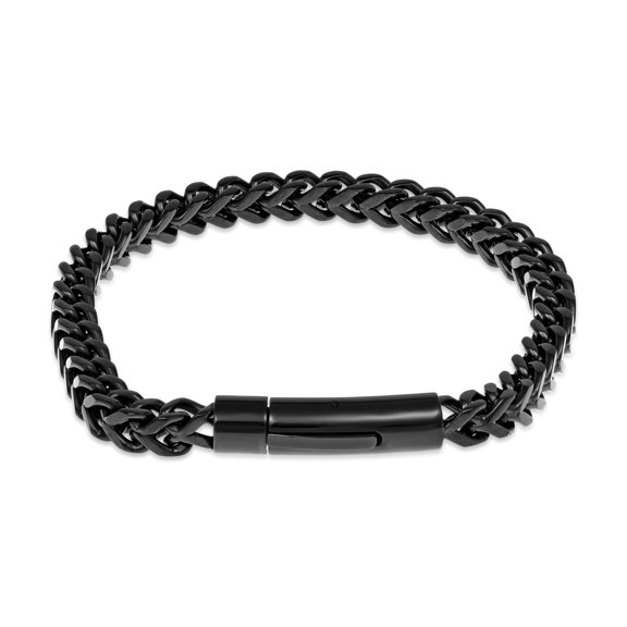Stainless Steel Thick Foxtail Bracelet Whole Black Ion Plating