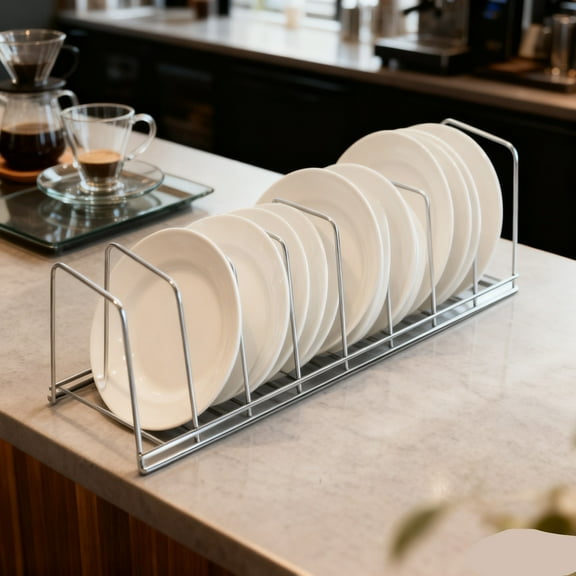 Stainless Steel Thick-walled Draining Bowl and Plate Rack, Kitchen Dish Storage Organizer, Household Tableware Drying and Storage Stand