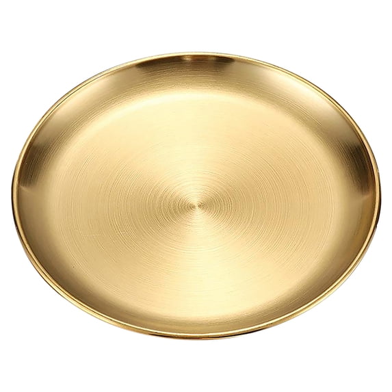 Stainless Steel Thickened Barbecue Plates Disc Cake Plates Western Dessert Plates