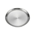 thumbnail image 1 of Stainless Steel Thickened Dinner Plates,Versatile Dessert Serving Plates Matte Brushed Design for Home Restaurant Use,Suitable for Italian Pasta Steak Side Dishes or Buffet Presentation-E, 1 of 2