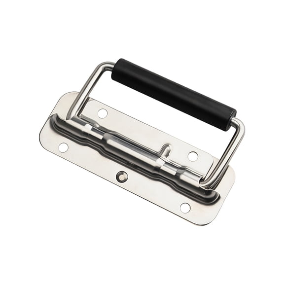 Movable Folding Pull Hardware With Ergonomic Design Spring Loaded Rubber Handle