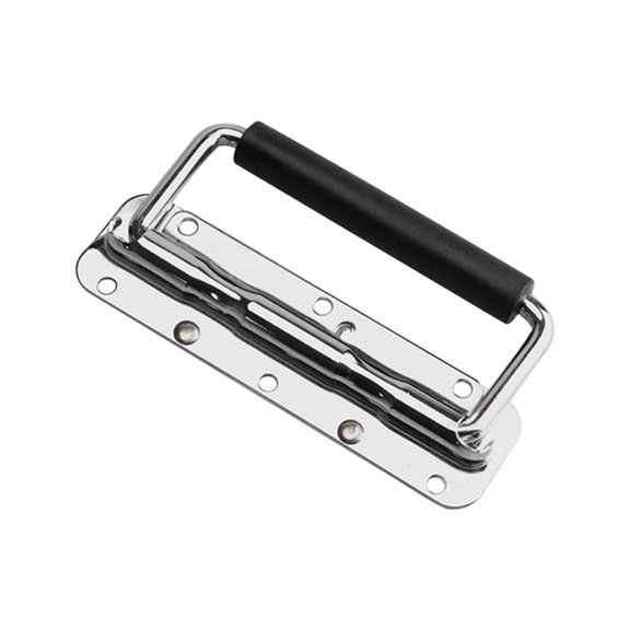 Movable Folding Pull Hardware With Ergonomic Design Spring Loaded Rubber Handle