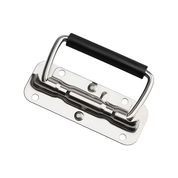 Movable Folding Pull Hardware With Ergonomic Design Spring Loaded Rubber Handle