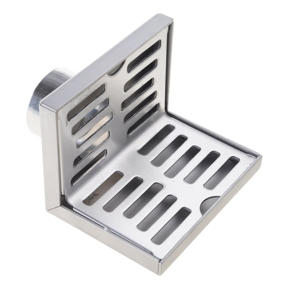 Stainless Steel Thickened Wall Floor Drain L Shape Insert Floor Drain Wall Corner Floor Drain for Bathrooms Toilet