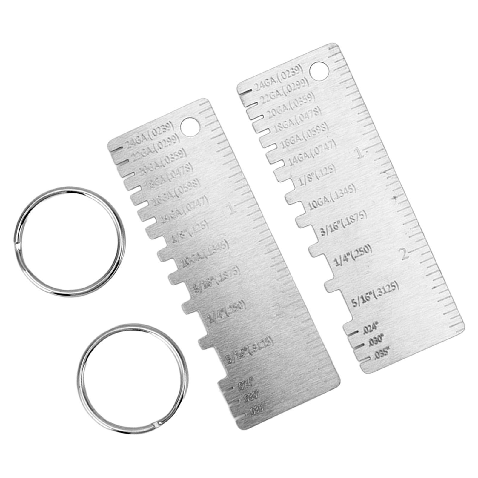 Stainless Steel Thickness Gauges, Wire Gauge Measurement Tool 2pcs