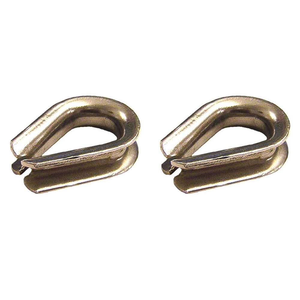 Stainless Steel Thimbles - Heavy Duty Type 304 - 2 Pack