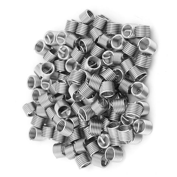 Stainless Steel Thread Inserts, 100 Pcs Repair Kit M6x1.0, Enhance Bolt Strength Prevent Damage