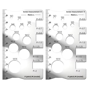 Stainless Steel Thread Pitches and Diameter Gauge Professional Screw Size Chart