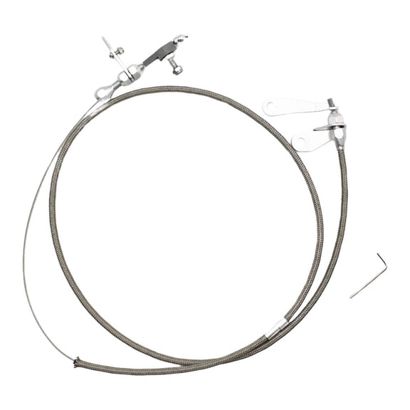 Stainless Steel Throttle Kickdown Cable,For Ford C-4 Transmission, Direct OEM Replacement Part, Silver