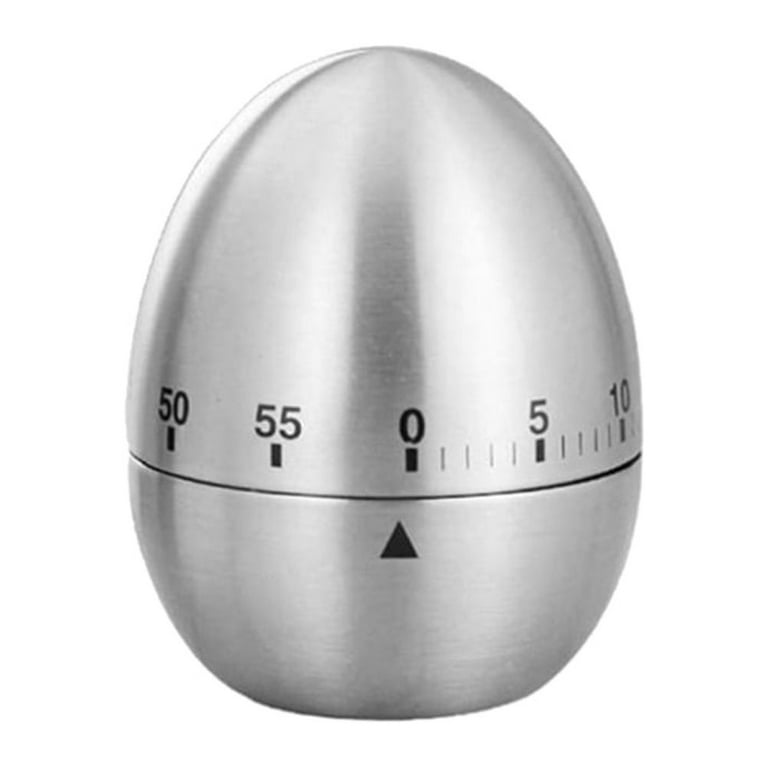 Stainless Steel Timer Household Countdown Timer Egg Timer Kitchen Reminder  (Silver) 
