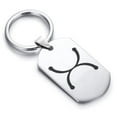 thumbnail image 1 of Stainless Steel Tin Alchemy Symbol Dog Tag Keychain Circle Ring, 1 of 2