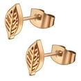 thumbnail image 1 of Stainless Steel Tiny Leaf Stud Post Earrings, 1 of 2