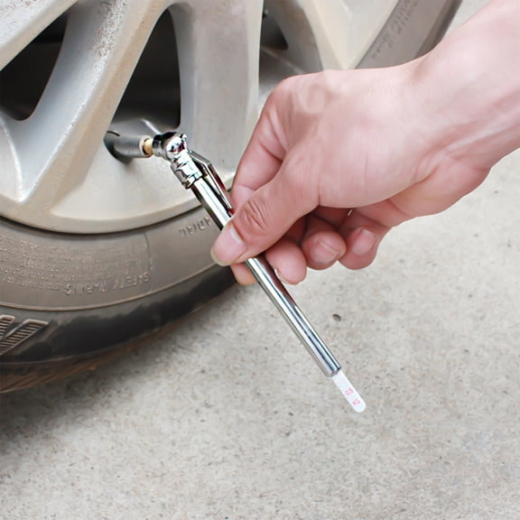 Stainless Steel Tire Pressure Gauge, Portable Design for Cars, Bikes, Trucks, RVs, Accurate Measurement, Heavy-Duty Construction, Reliable for All Weather Conditions