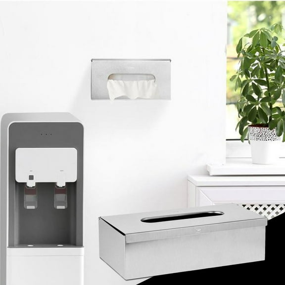 Stainless Steel Tissue Box,Stainless Steel Tissue Box 1Pc,Counter Top Facial Tissue Box Cover Holder In Stainless