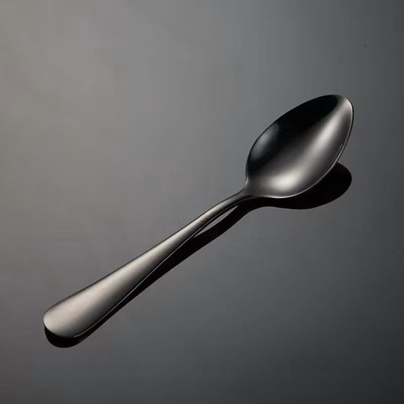 Stainless Steel Titanium Plated Spoon Tip Spoon 1pc Multipurpose Tableware for Home Eating, Dessert, Coffee, and Ice Cream