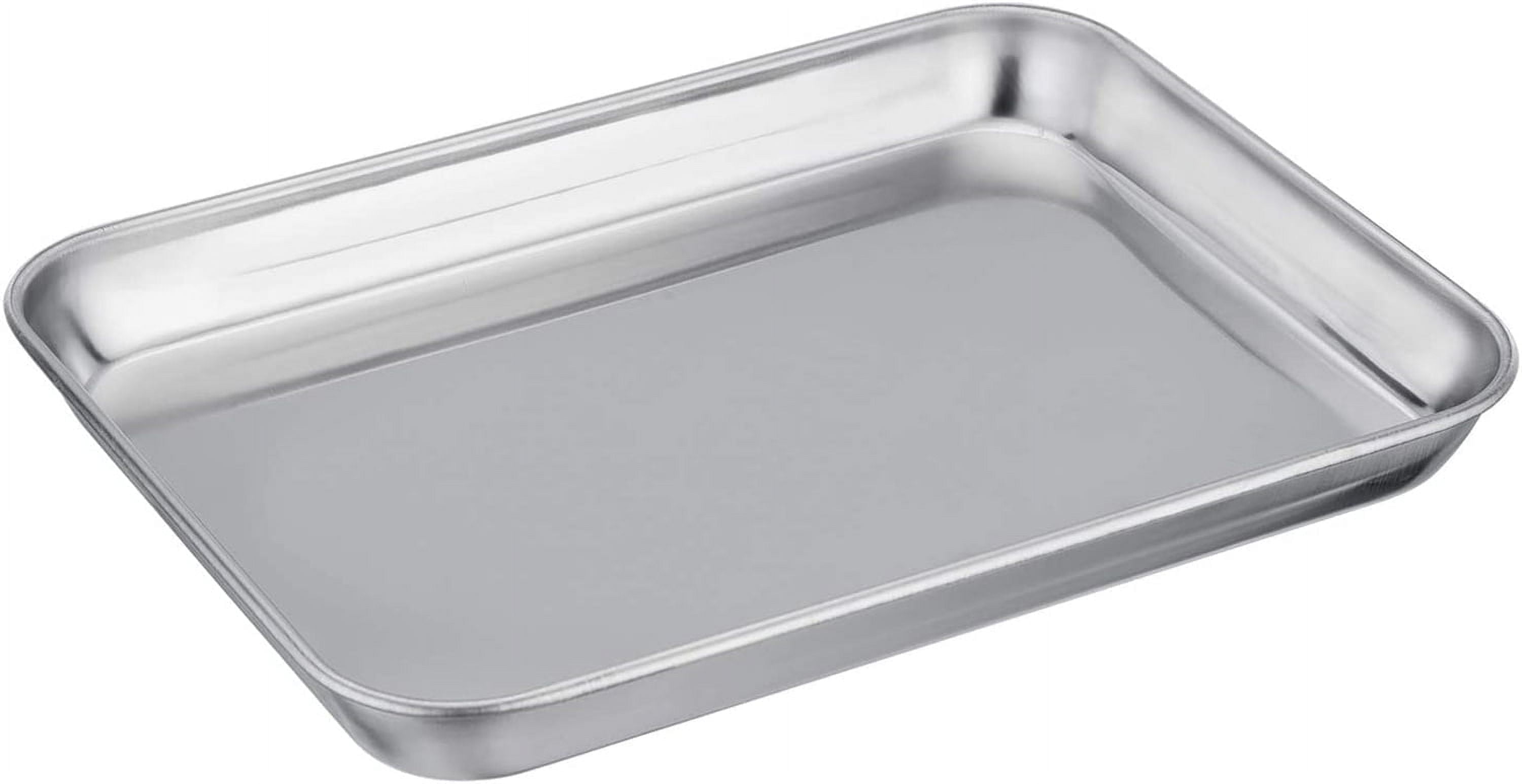 Bexikou 7''x9''x1'' Cookie Sheet, Stainless Steel Toaster Baking Sheet ...