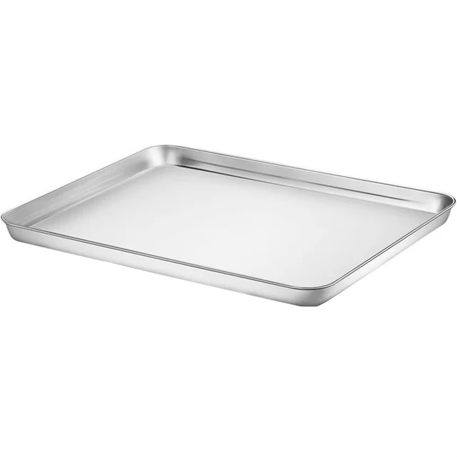 Stainless Steel Toaster Oven Tray, Heavy Duty Toaster Oven Pan Rectangle Size 12.4 x 9.6 x 1