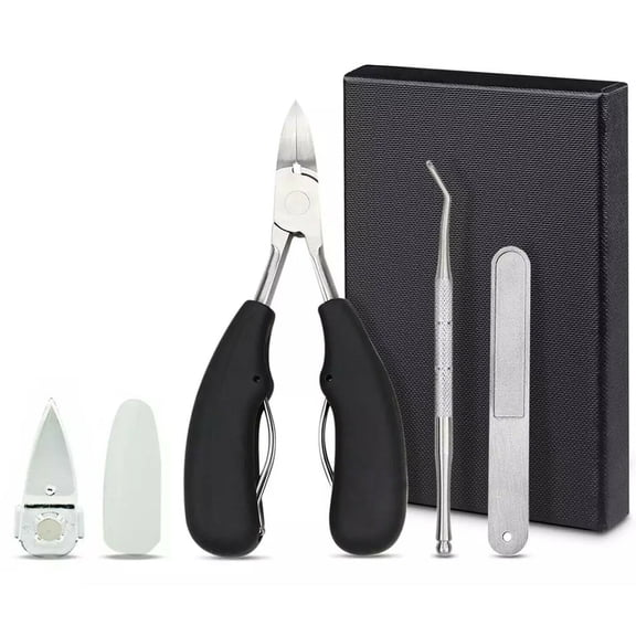 Stainless Steel Toenail Cutter Trimmer for Thick and Ingrown Toenails 5 Pieces
