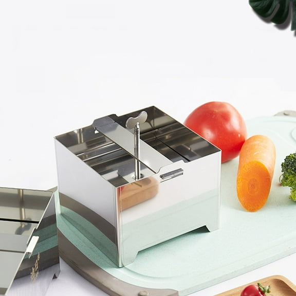 Stainless Steel Tofu Maker with Drain Holes and Efficient Tray for Quick Water Removal and Easy Cheese Production