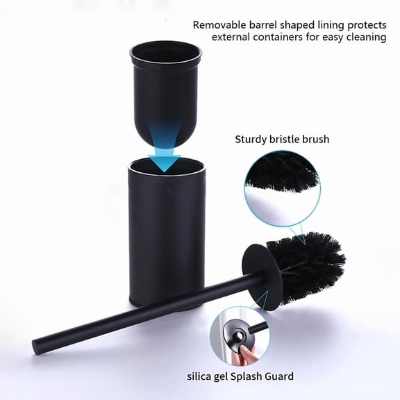 Stainless Steel Toilet Brush, Durable Handle, Stiff Bristles, Efficient Cleaning