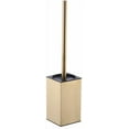 thumbnail image 1 of Stainless Steel Toilet Brush & Holder,Free Standing, long handle,Square Toilet Brush Set,Heavy Duty Cleaner for Bathroom, with Removable Plastic Brush (Gold), 1 of 8