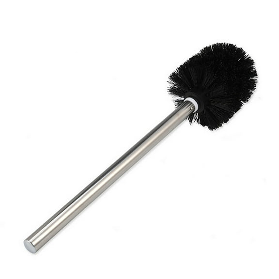 Stainless Steel Toilet Brush With Plastic Bristle Head, 8 x 35 cm, Durable Metal Handle, Hard Wearing, Replacement Brush Compatible, Rugged Cleaning For Bathroom And WC, Stylish Rust Resistant